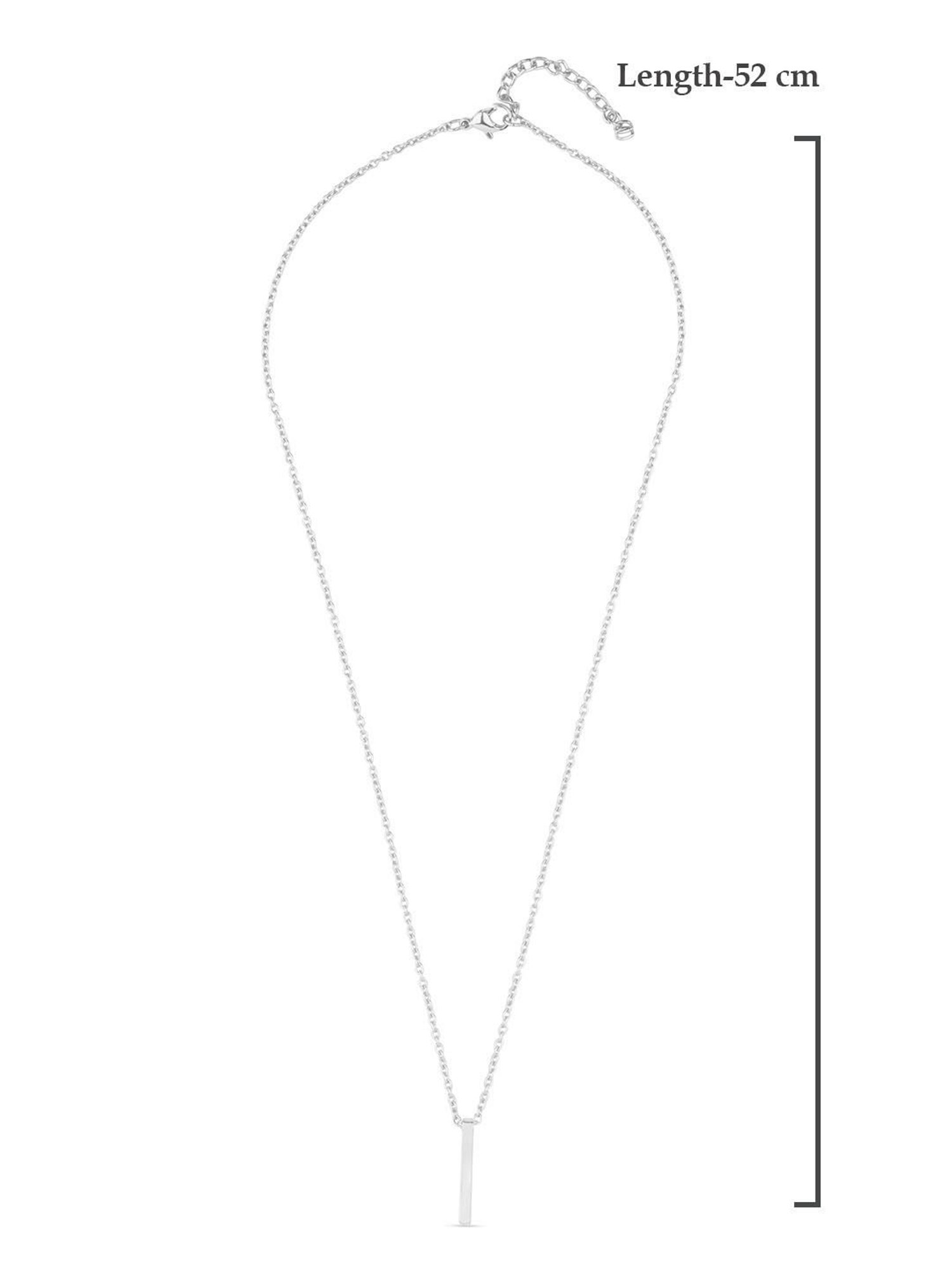 The Bro Code Silver-Plated Bar Pendant Necklace for Men