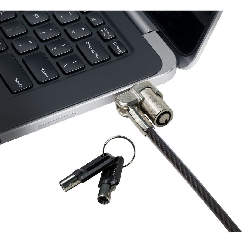 CTA Digital Steel Security K-Slot Cable Lock - Silver - Galvanized Steel - 6.67 ft - For Notebook, Desktop Computer