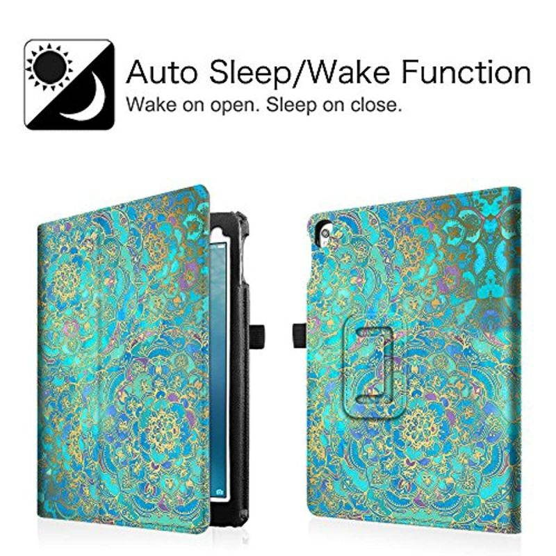 Fintie Case for iPad Pro 9.7, Premium Vegan Leather Folio [Slim Fit] Standing Smart Protective Cover with Auto Sleep/Wake Feature for iPad Pro 9.7 Inch 2016 Release Tablet, Shades of Blue