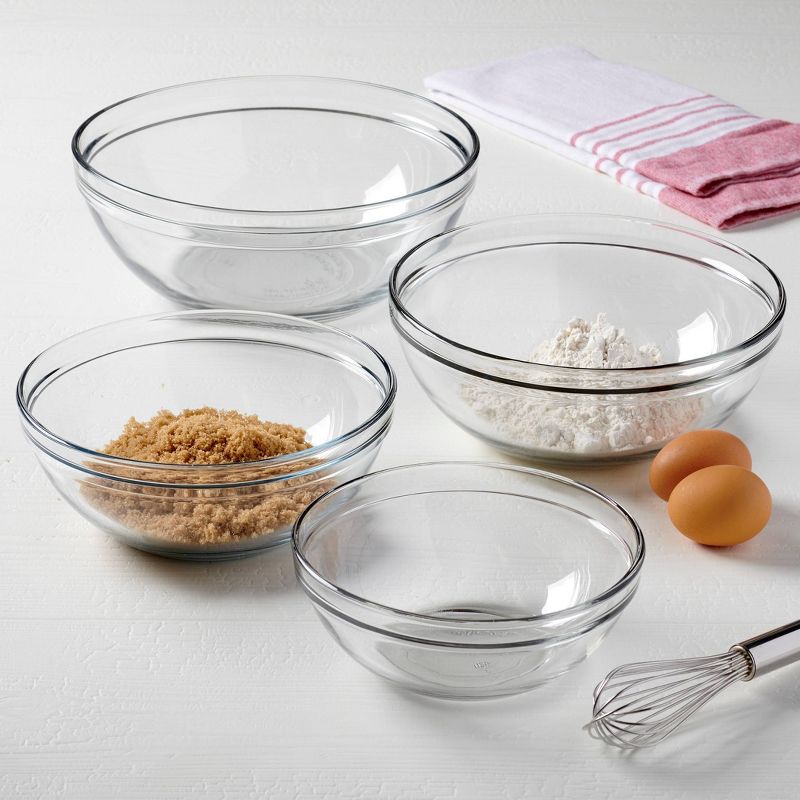 Set of 4 Glass Mixing bowls with Lids - Made By Design™