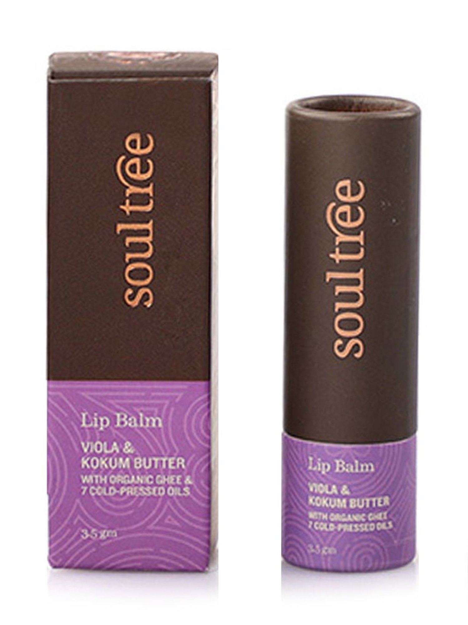 SoulTree Viola & Kokum Butter Lip Balm - 3.5 gm | Ayurvedic Lip Balm