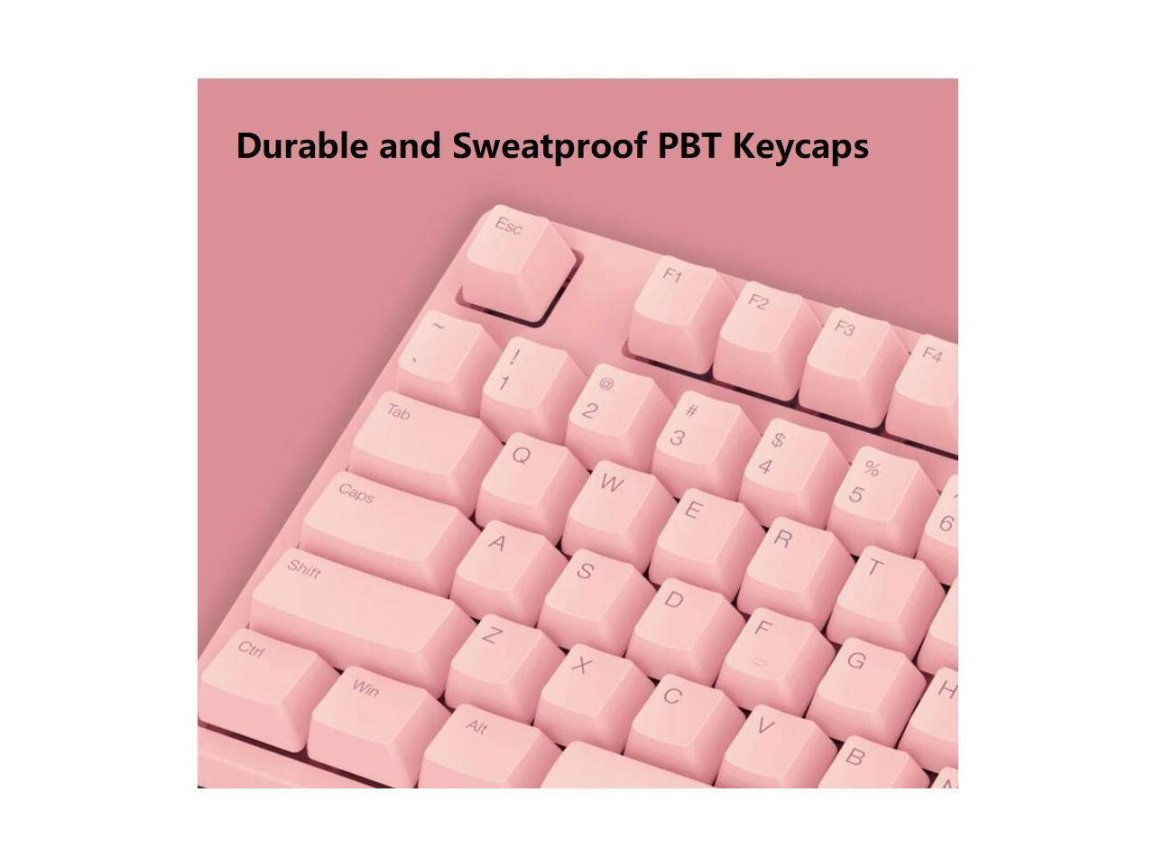 iKBC Typeman W200  2.4Ghz Wireless 87 keys PBT Keycaps Mechanical Gaming Keybaord-Cherry MX Blue( Black)
