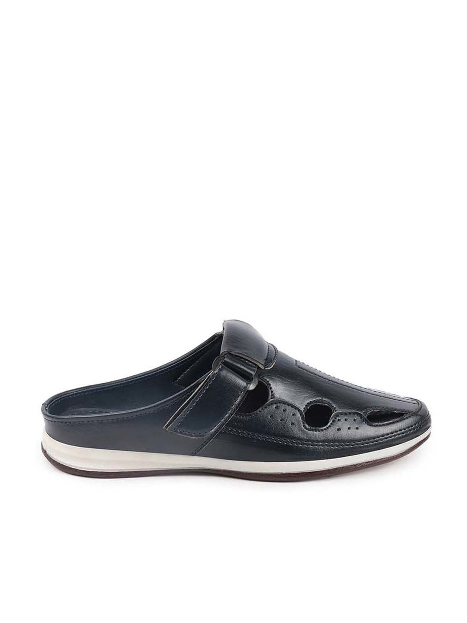 Fausto Men's Navy Mule Shoes