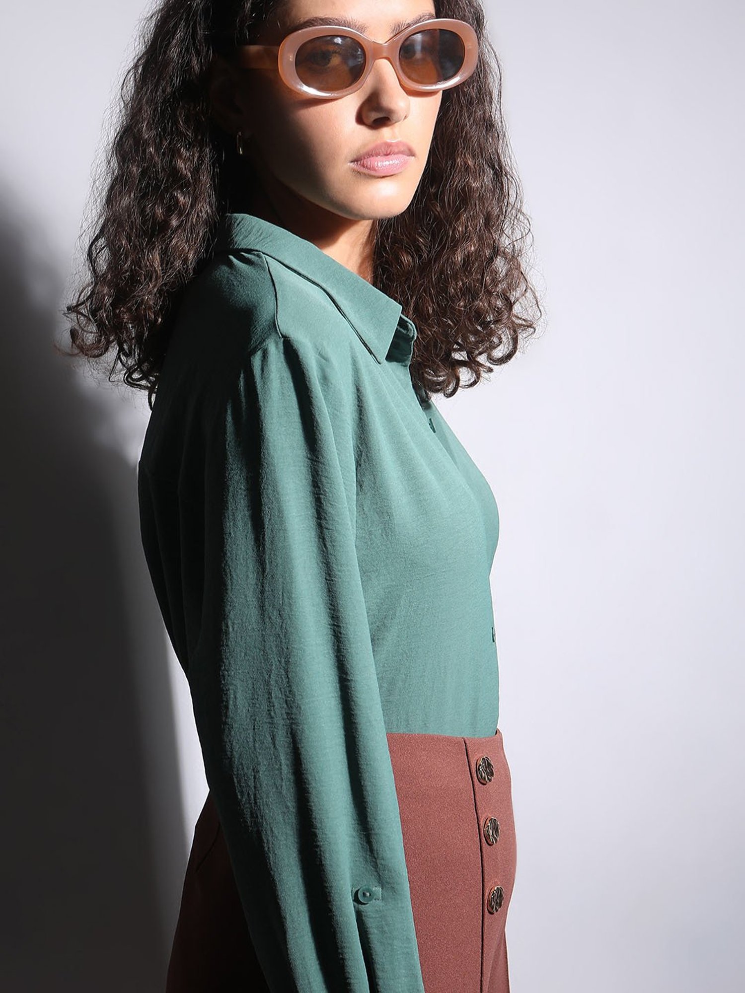 Annabelle by Pantaloons Black Polka Dots Shirt