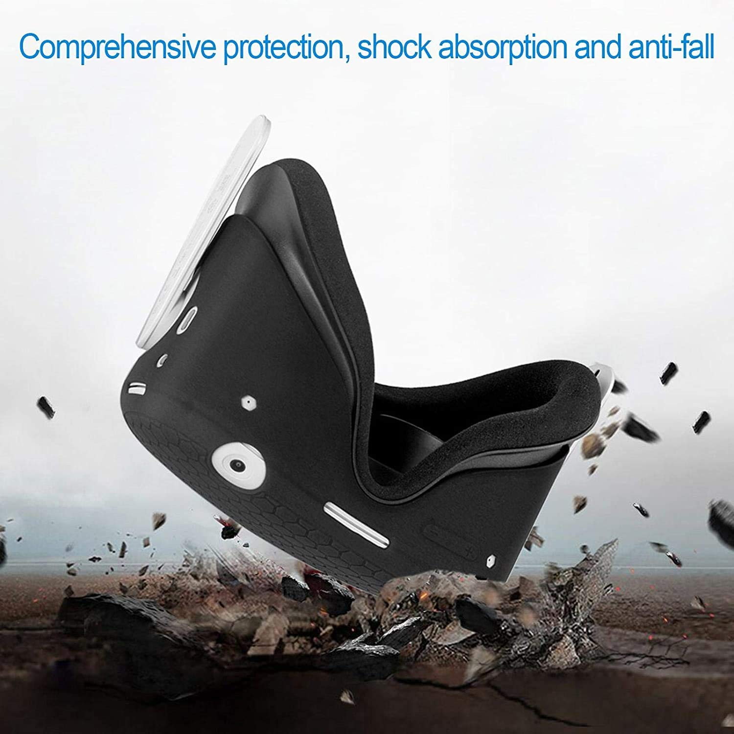 For Oculus Quest 2 VR Shell Front Face Protector Cover Anti Scratch Anti Dust Anti Shock,washed soft  flexible