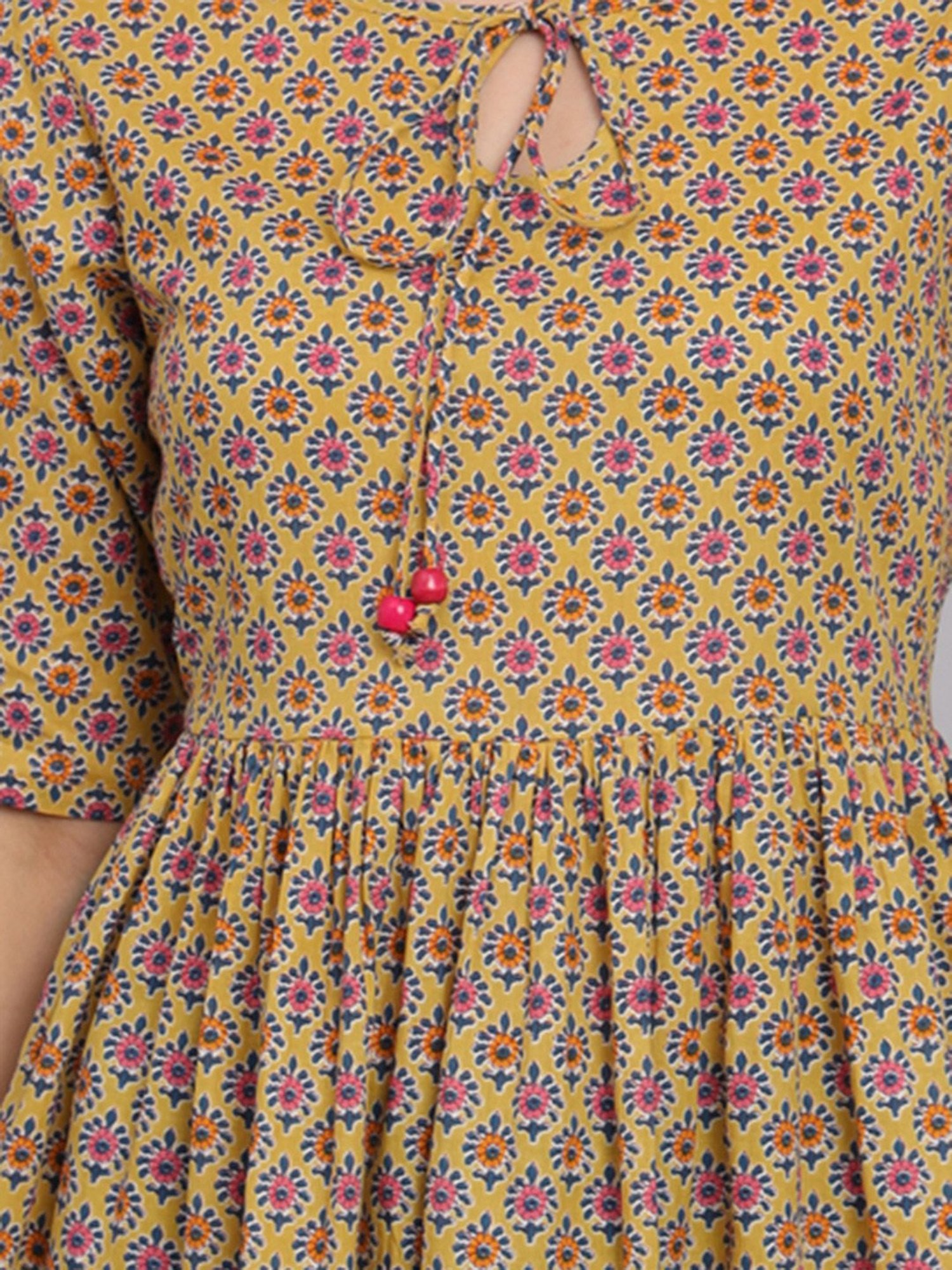 DECKEDUP Yellow Printed Tunic