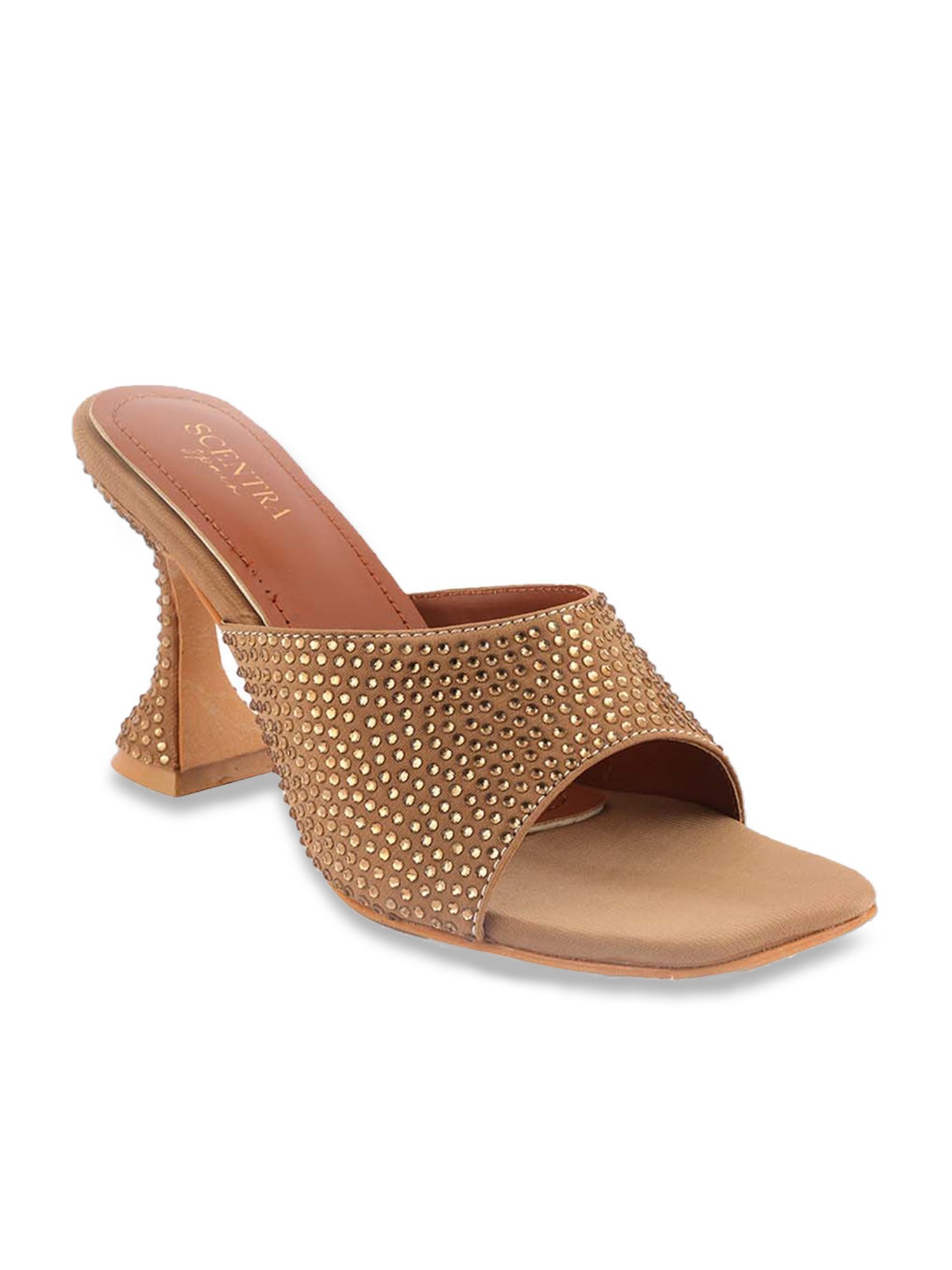 Scentra Women's Beige Casual Sandals