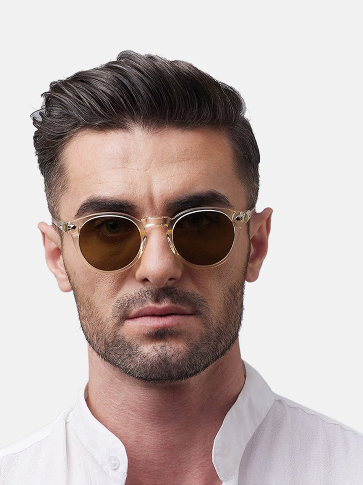 Shisen Fox Miyoko Citron Rectangular Unisex UV Protection Sunglasses -49 mm