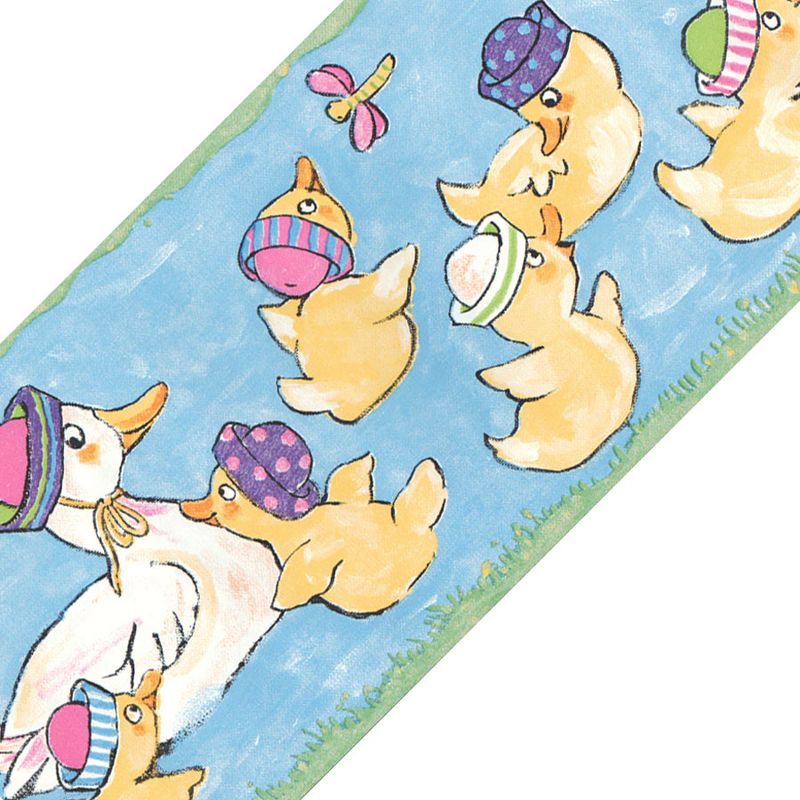 Ducks Animals Bedroom/Bathroom Wall Paper Border Roll - York Wallcoverings..