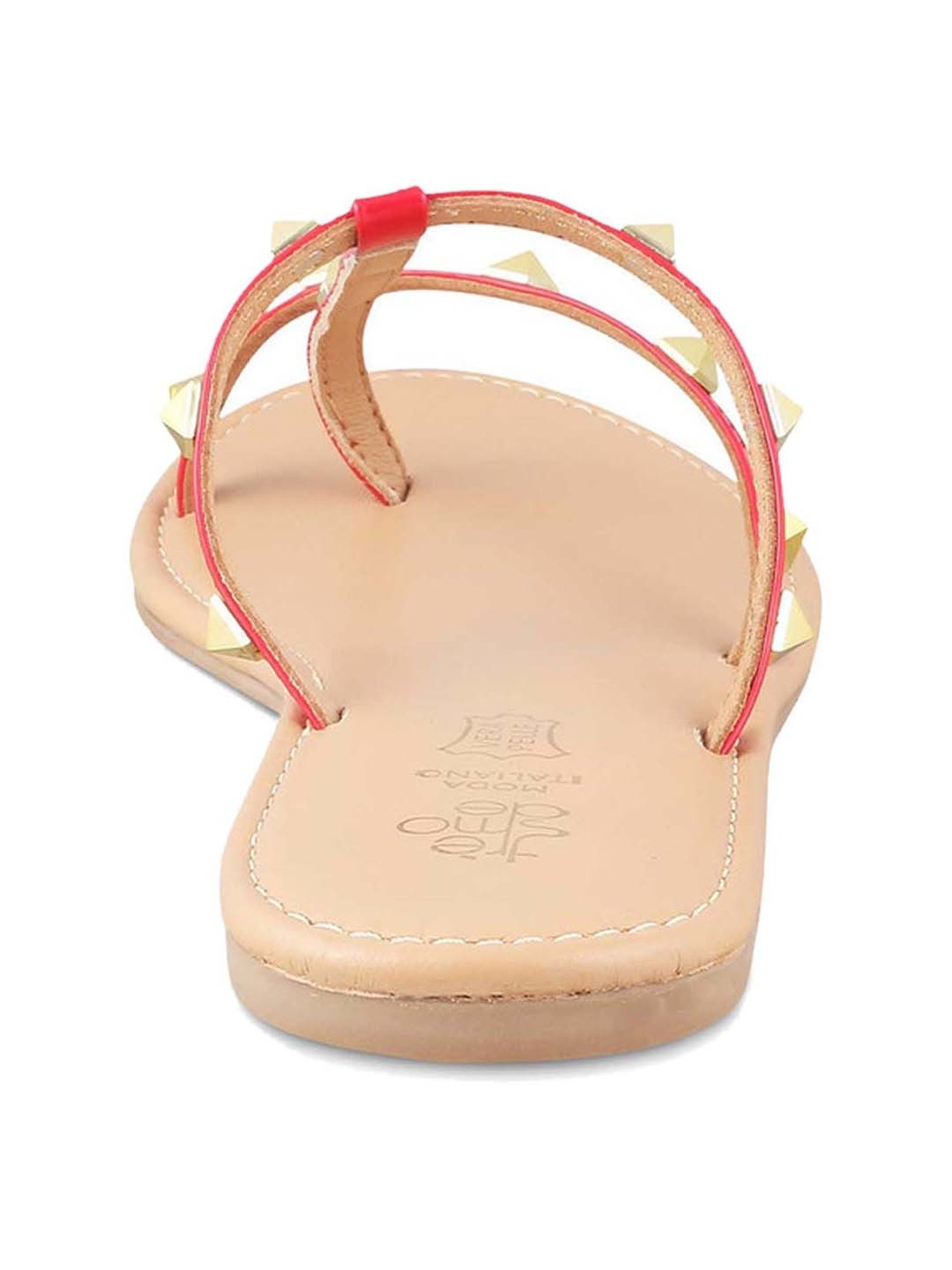 Tresmode Women's Red Toe Ring Sandals