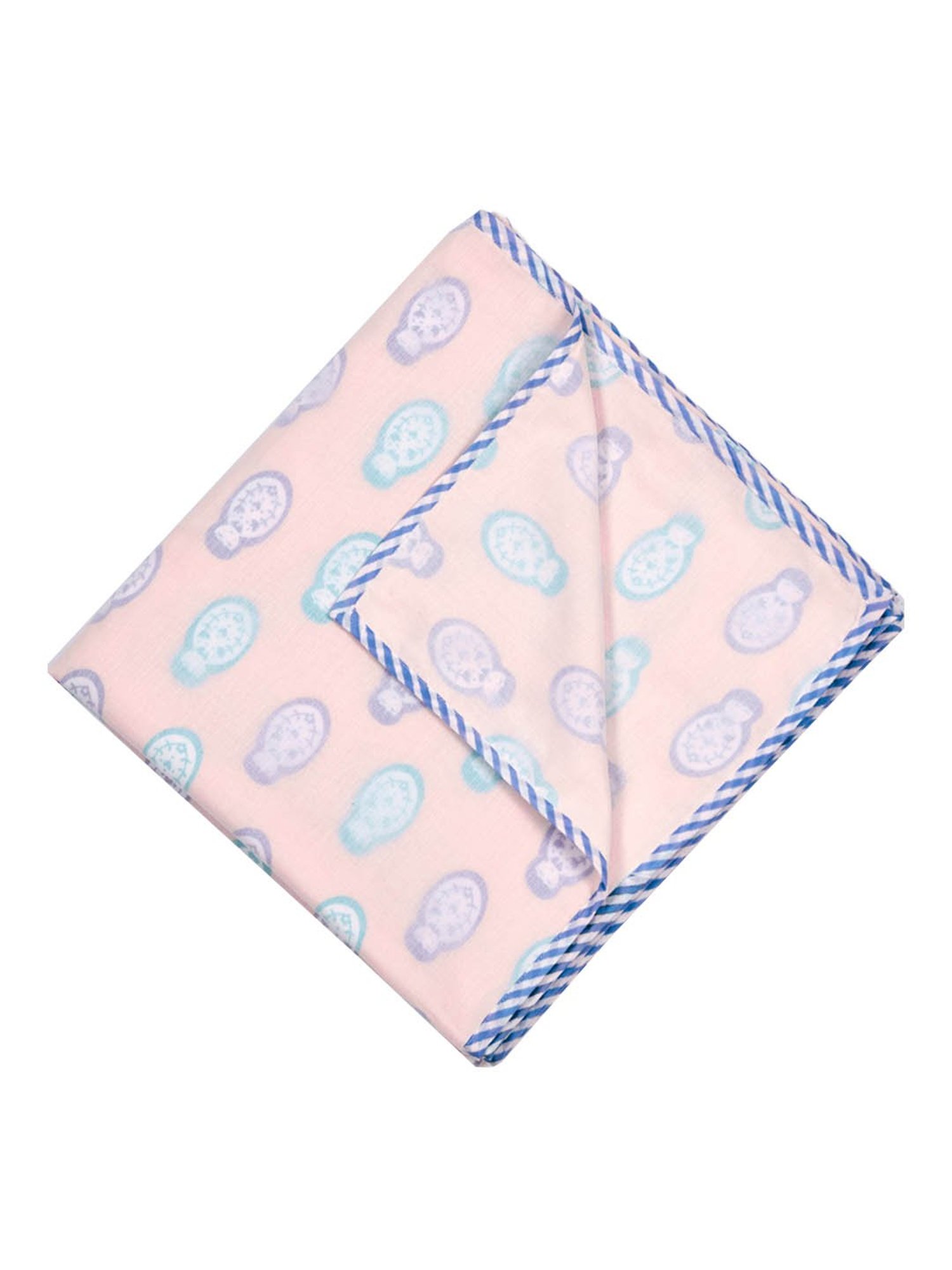 Nigh Nigh Dolls Peach Cotton 70 TC Toddlers Dohar - Set of 1