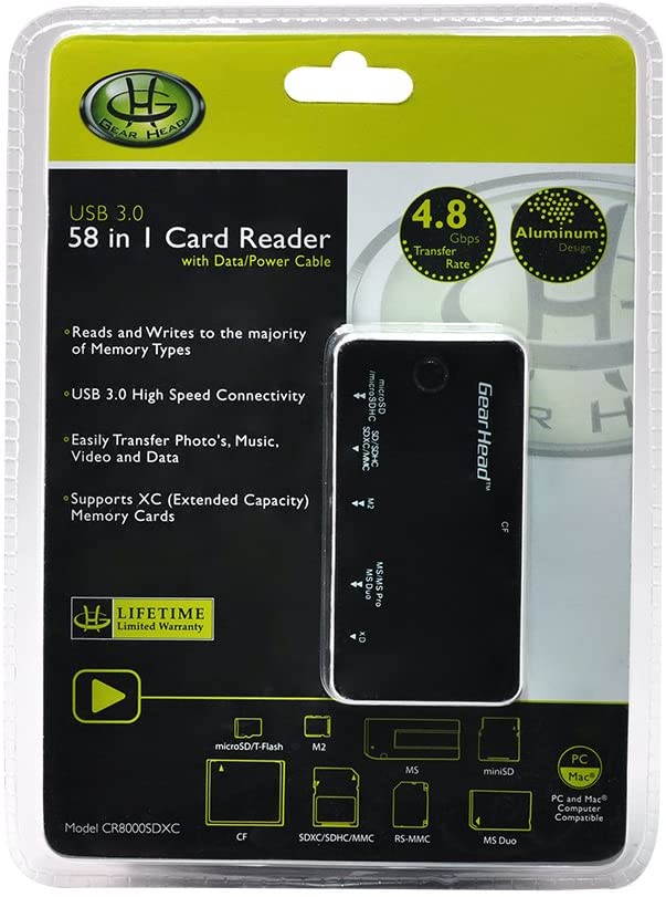 Gear Head USB 3.0 Card Reader (CR8000SDXC)