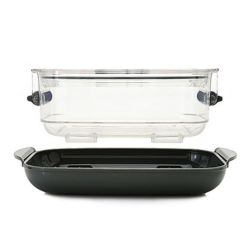 Progressive International Prepworks ProKeeper Food Storage Container Set, 3 Piece, Clear Containers with Gray Sealed Tight Lids