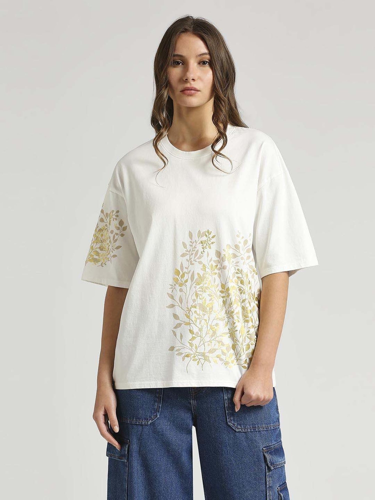 Pepe Jeans White Cotton Printed T-Shirt