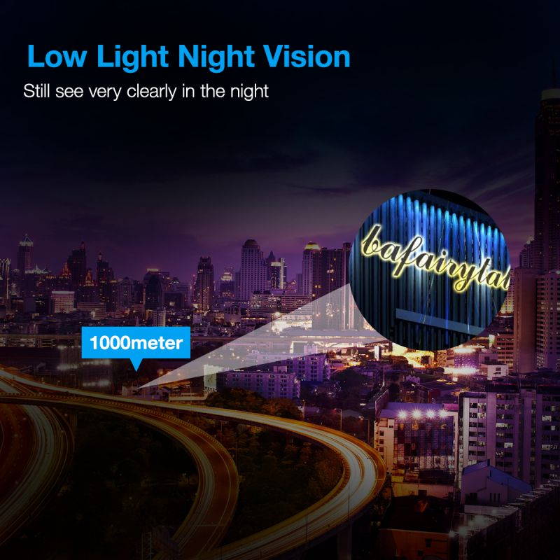 HD Night Vision Compact Binoculars Portable FMC Telescope for Outdoor Bird Watching Travel Hunting Hiking, Black