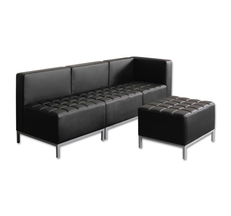 Alera QUB Series Armless L Sectional, 26 3/8 x 26 3/8 x 30 1/2, Black QB8116