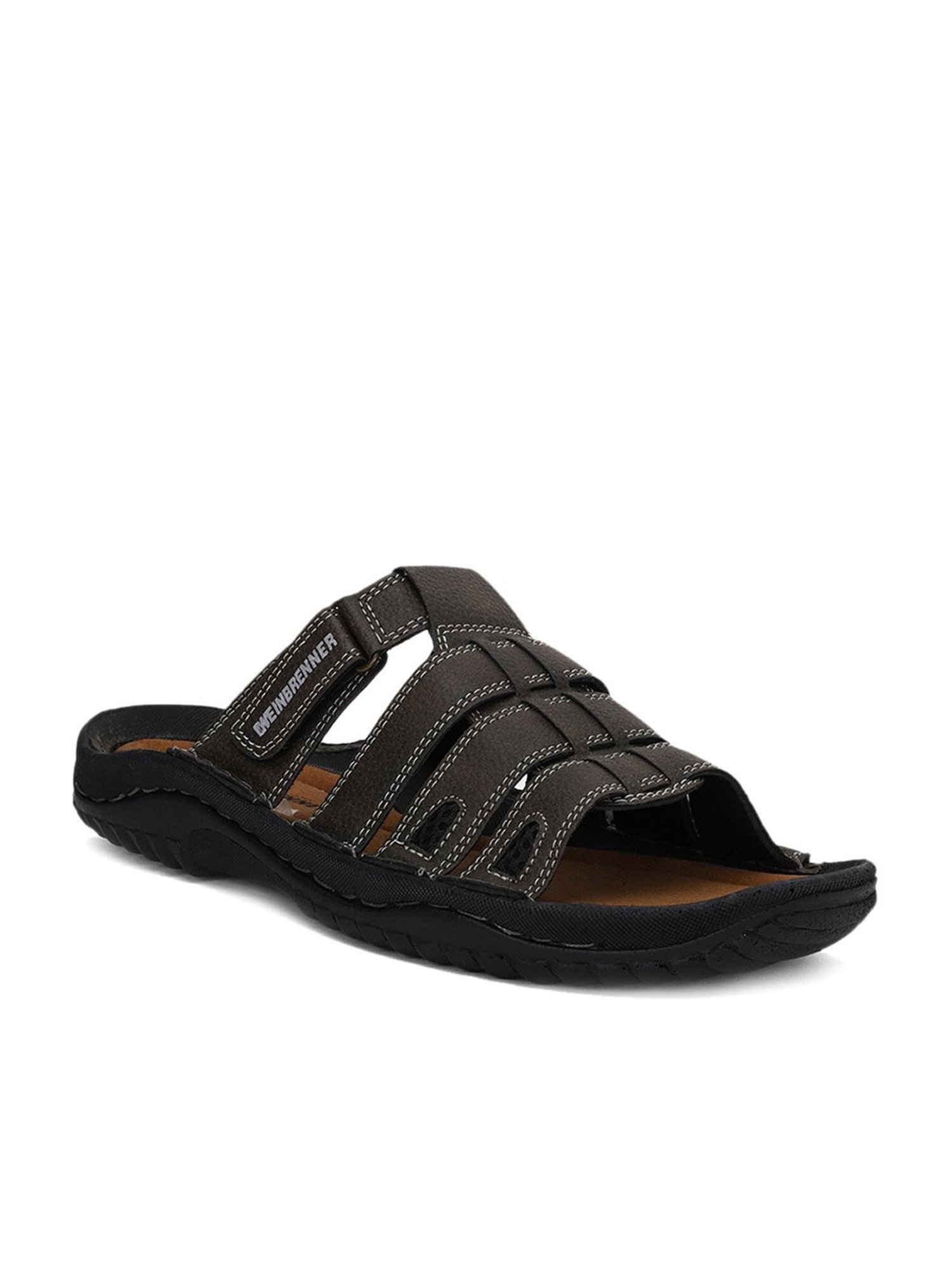Weinbrenner by Bata Men's Charcoal Grey Casual Sandals