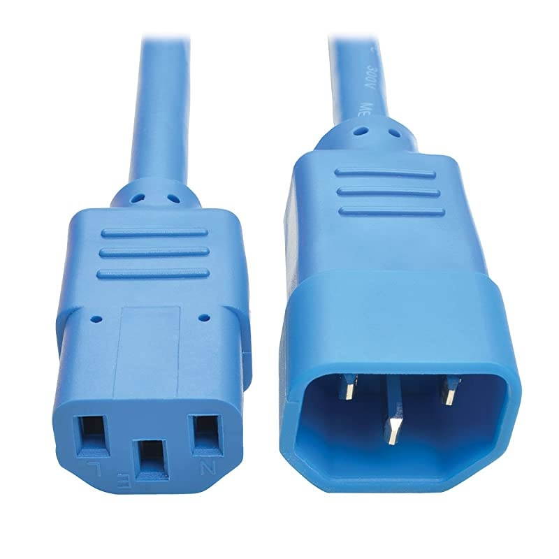 6 ft Heavy Duty Power Extension Cord C14 to C13 15A 14 AWG Blue P005006ABL