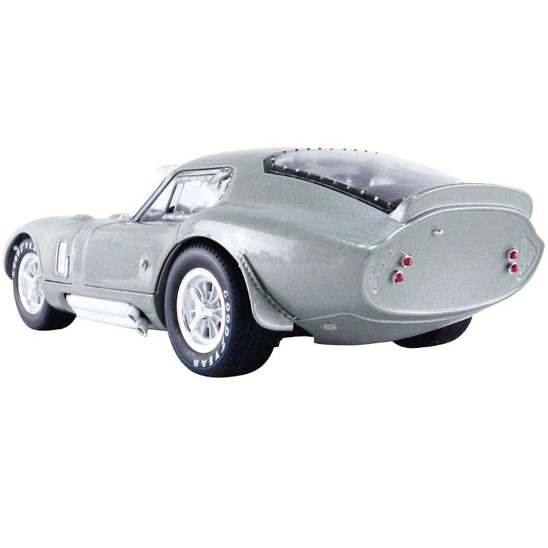 1965 Shelby Cobra Daytona Coupe Silver Metallic 1/18 Diecast Model Car by Shelby Collectibles