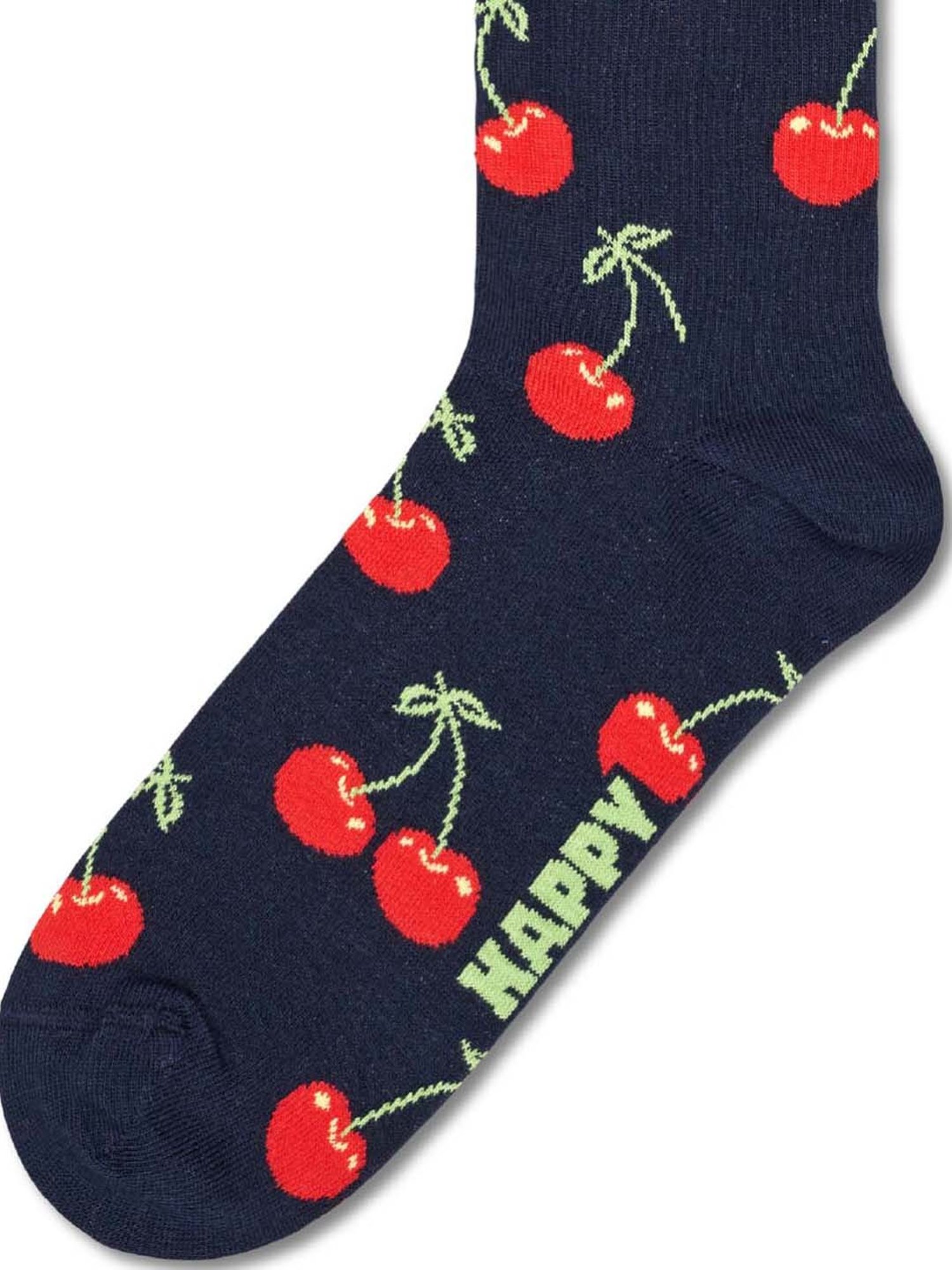 Happy Socks Cherry Navy & Red Cotton Printed Socks (36-40)