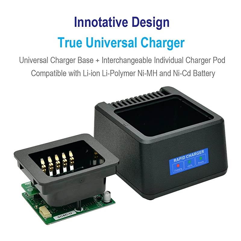 Unit Intelligent Rapid Charger for Motorola Radio XPR3300 XPR3500 XPR 6300 6380 6500 6550 6580 XPR7350 7380 7500 7550 7580 APX1000 3000 4000 Charge Liion LiPolymer NiMH and NiCd Battery