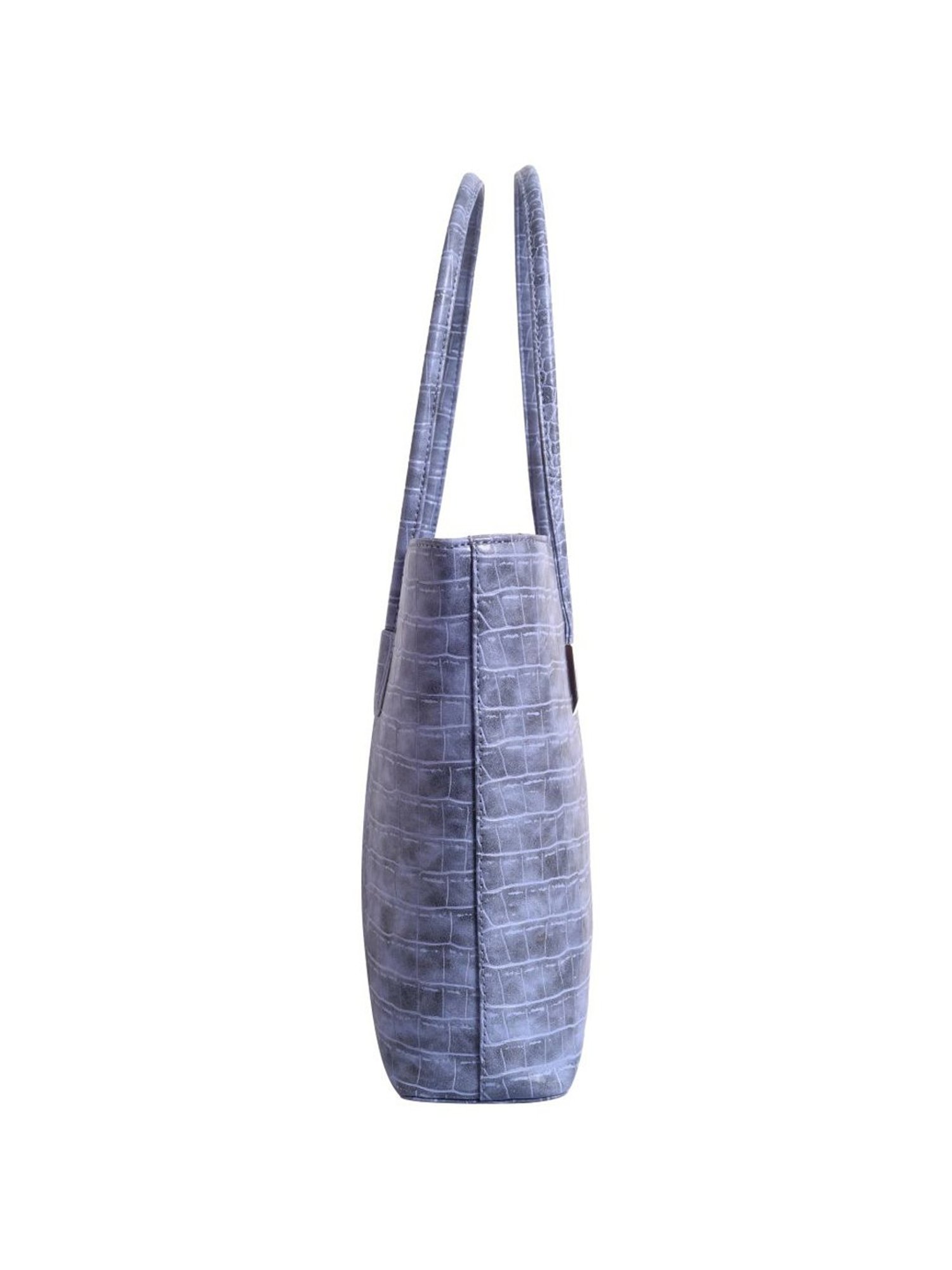 Lino Perros Blue Textured Medium Tote Handbag