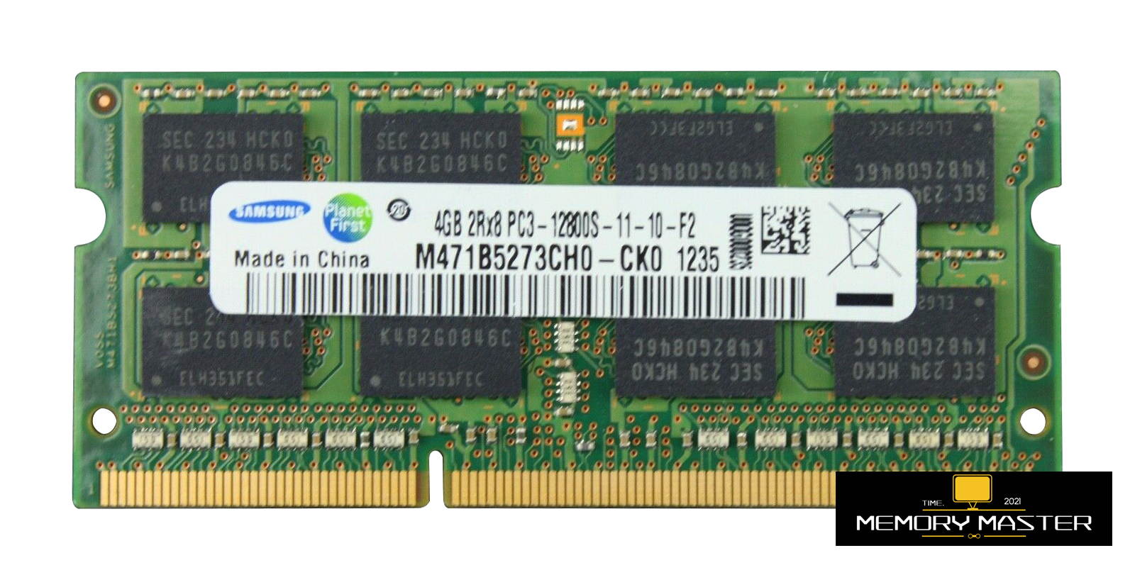 Samsung 4GB 2RX8 PC3 12800S DDR3 1600MHz Ram SODIMM Notebook/Laptop Memory M471B5273CH0-CK0