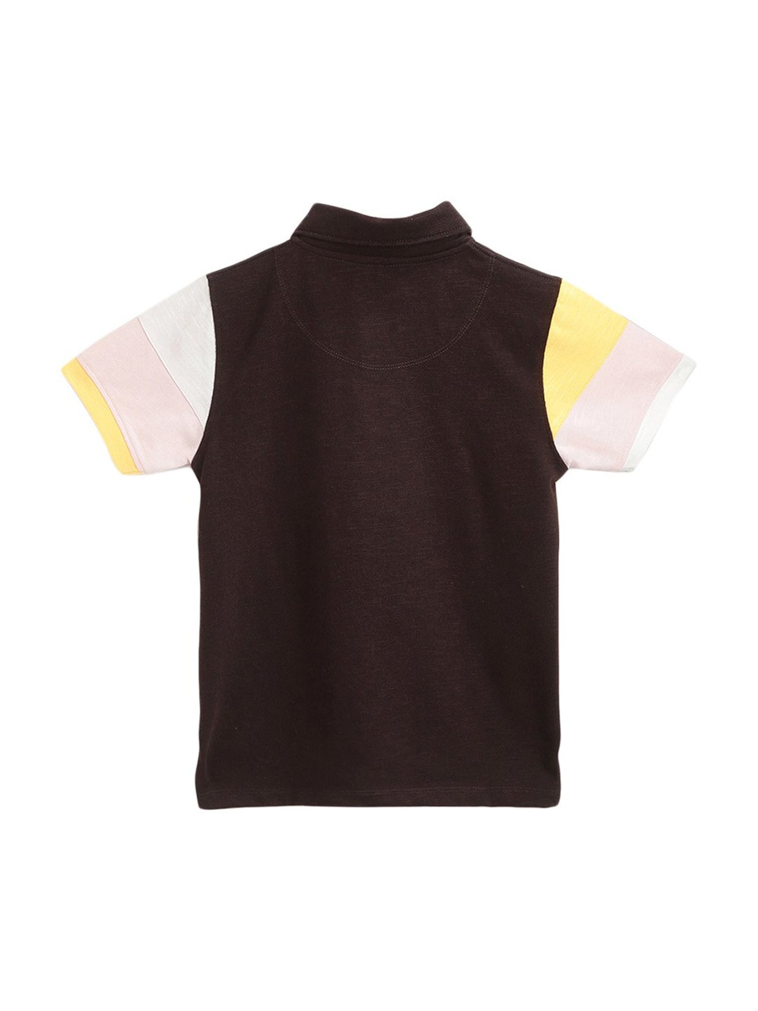 Cherry Crumble by Nitt Hyman Kids Multicolor Color Block Pattern Polo T-Shirt