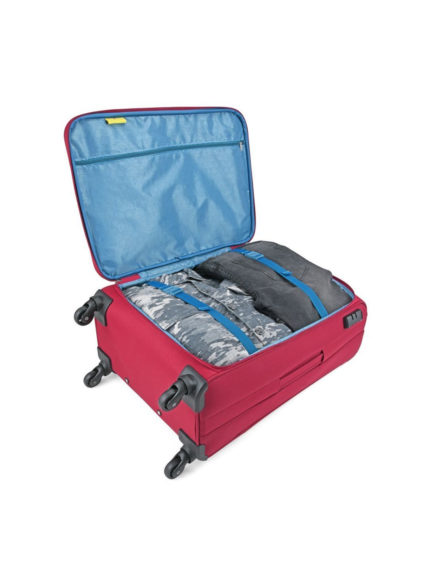 Aristocrat Dasher Red Solid Soft Medium Trolley Bag - 28 cm