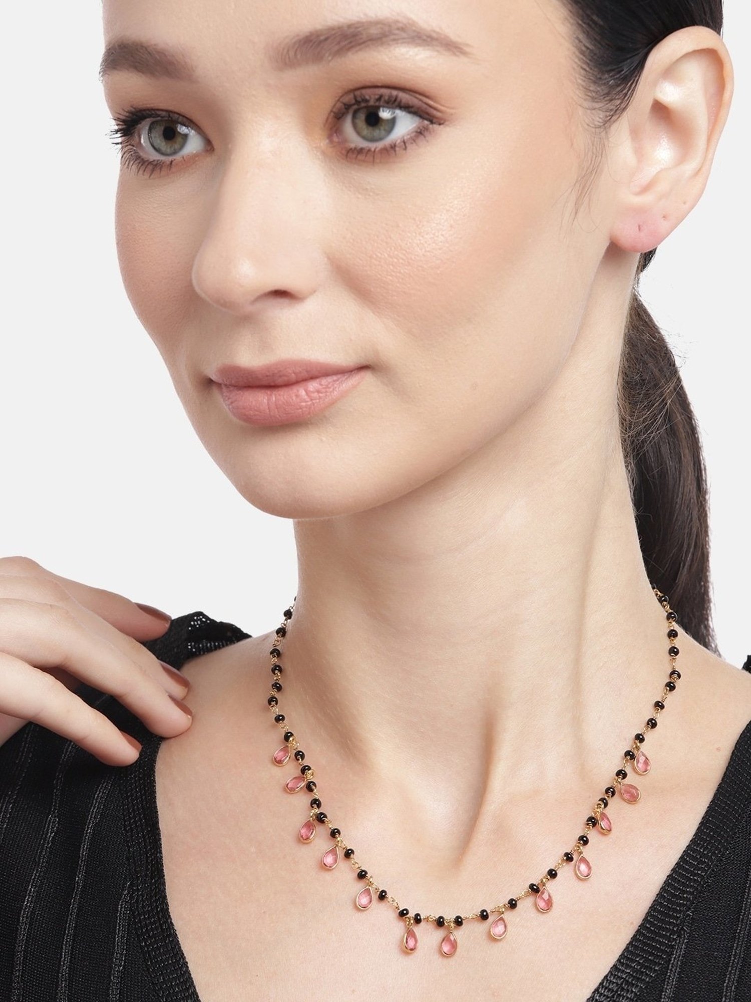 Zavya 925 Sterling Silver Glimmering Unity Princess Mangalsutra For Women