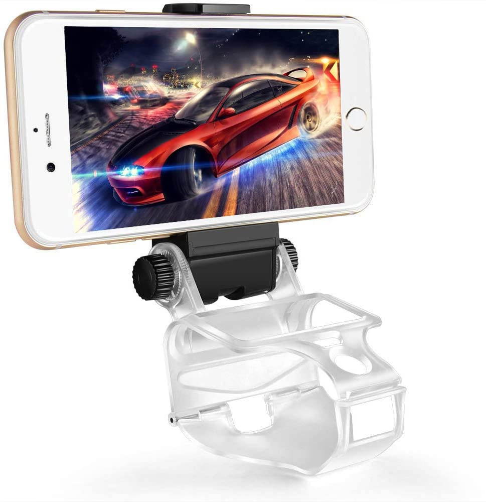 PS4 Controller Phone Holder, 180 Degree Rotation Gaming Mount Stand for Sony Playstation 4, PS4 Slim, PS4 Pro, Android S10 S10+/S20/S20+5G Note 10 9 8 LG HTC &ndash; Fits Max 6 inch