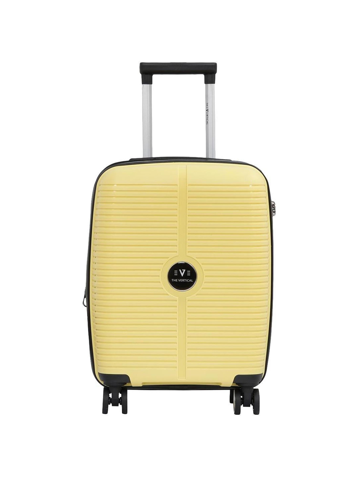 The Vertical Stellar Yellow Wheels 8 Small Hard Cabin Trolley Bag