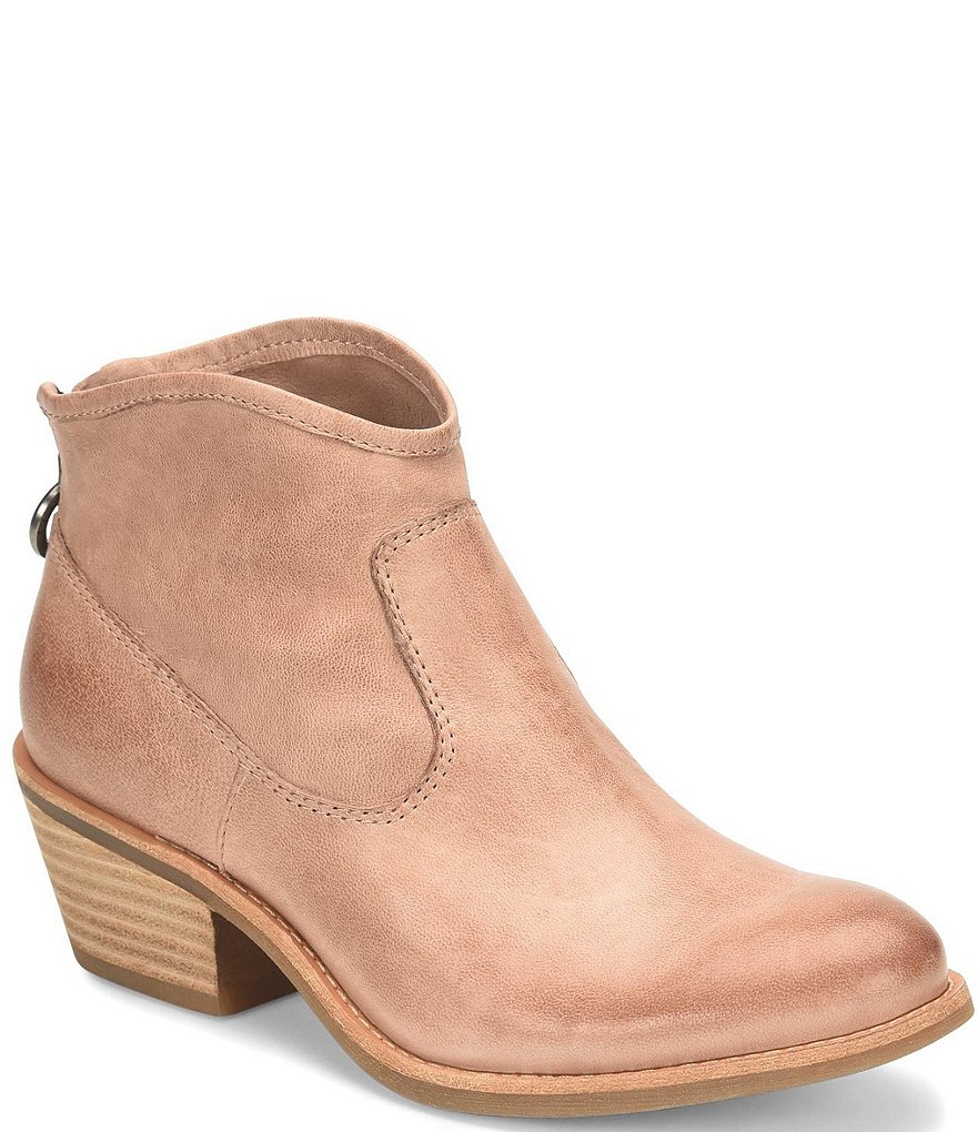 Sofft Aisley Unlined Leather Block Heel Western Booties