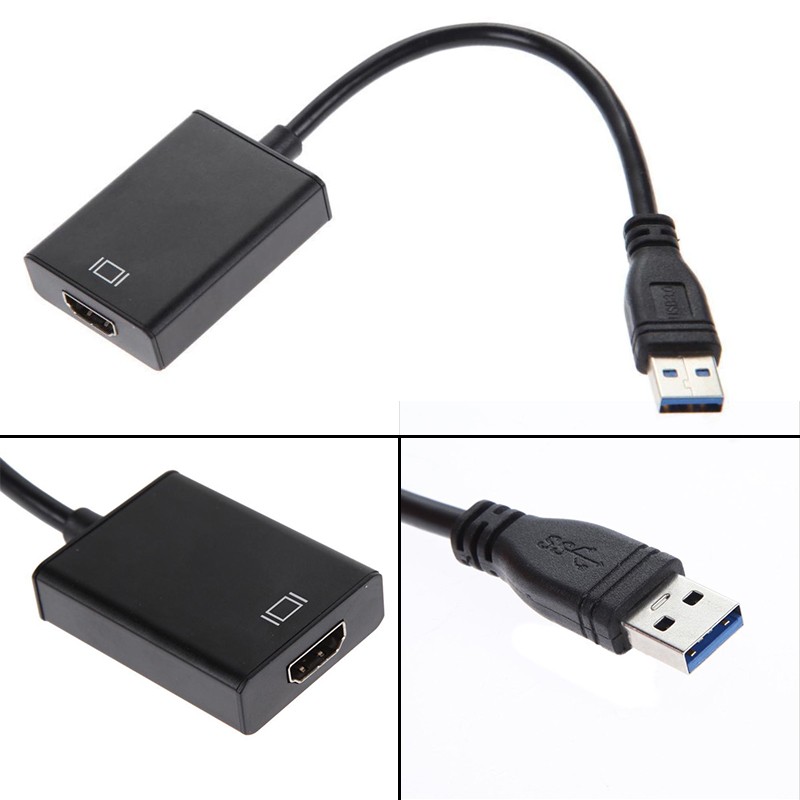 AY17A USB 3.0 to HDMI Converter Cable Display Graphic Adapter fr HDTV HD 1080P without Audio Support for Windows 7/8/10 PC