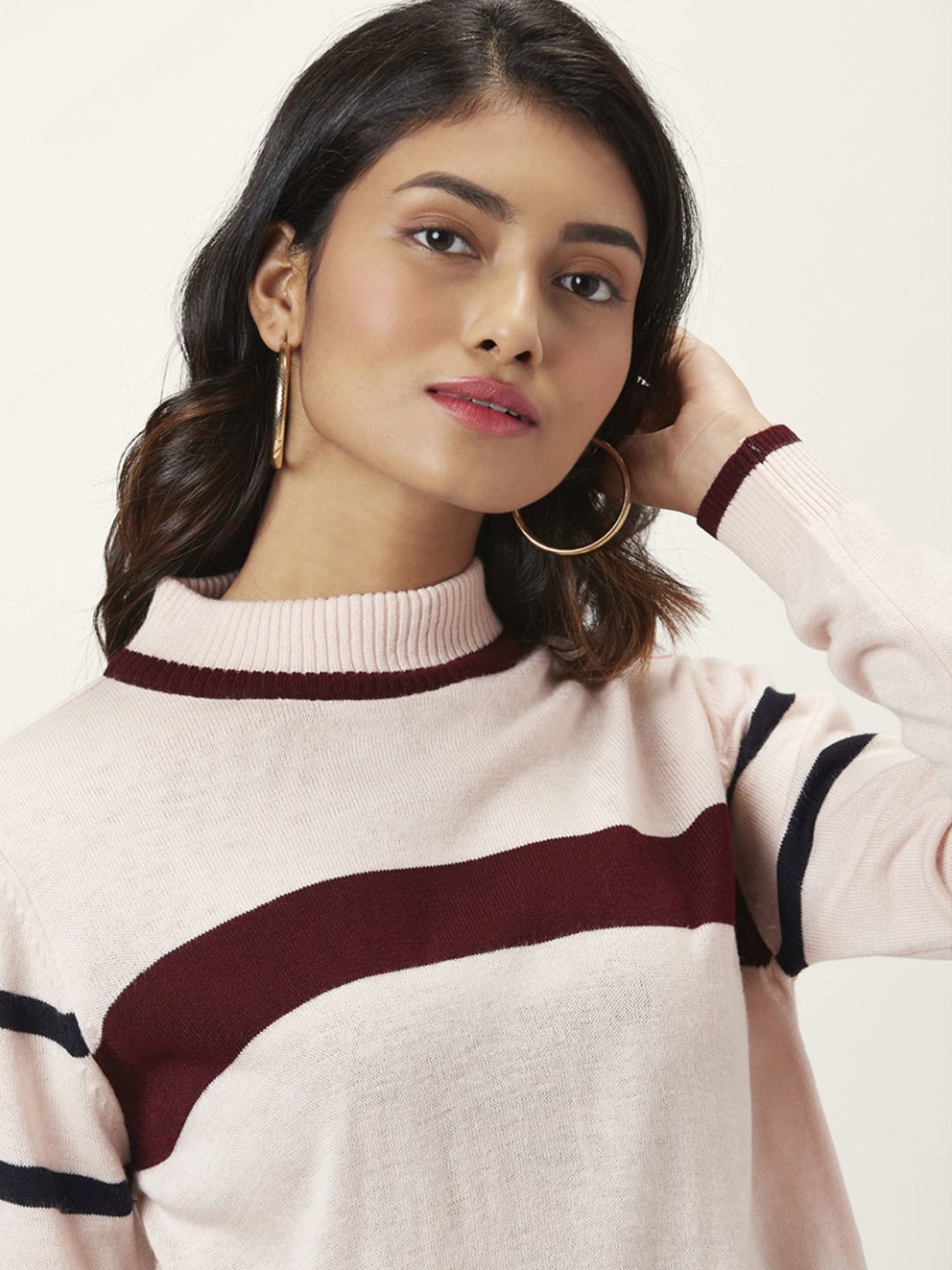 Honey by Pantaloons Pink Printed Sweater