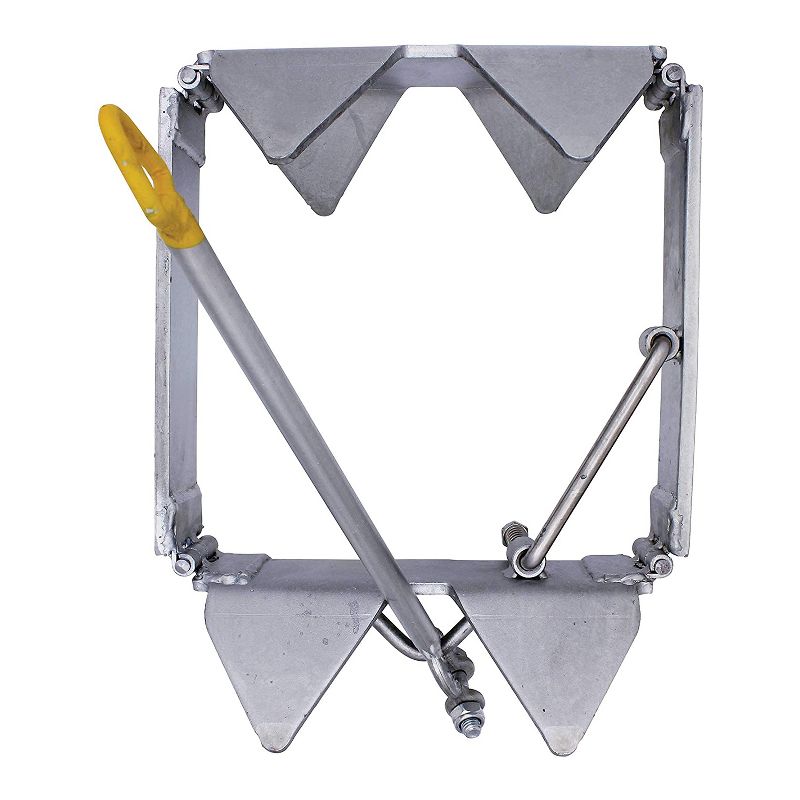 Extreme Max 3006.6652 Adjustable Heavy Duty Maximum Hold Box Style BoatTector Zinc Plated Cube Anchor with Release
