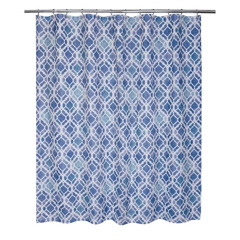 Hazel Shower Curtain Blue/White - Moda at Home