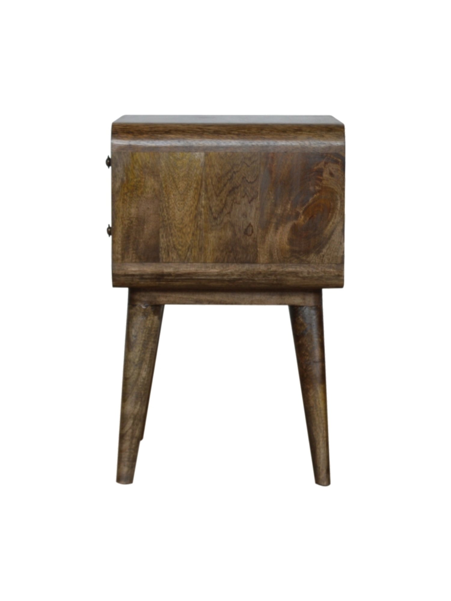 Artisan Furniture Solid Brown Mango Wood Side Table Grey Finish