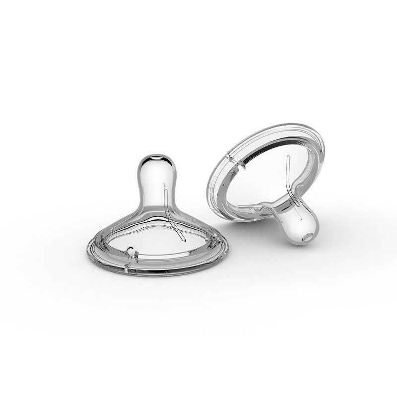 Nanobebe Ultra Slow Flow 2pk Baby Bottle Silicone Nipples Preemie & Newborn