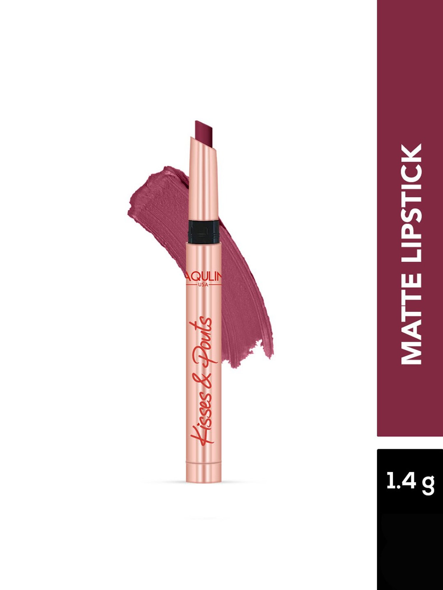 Jaquline USA Kisses & Pouts Transfer Proof Matte Lipstick First Kiss - 1.4 gm