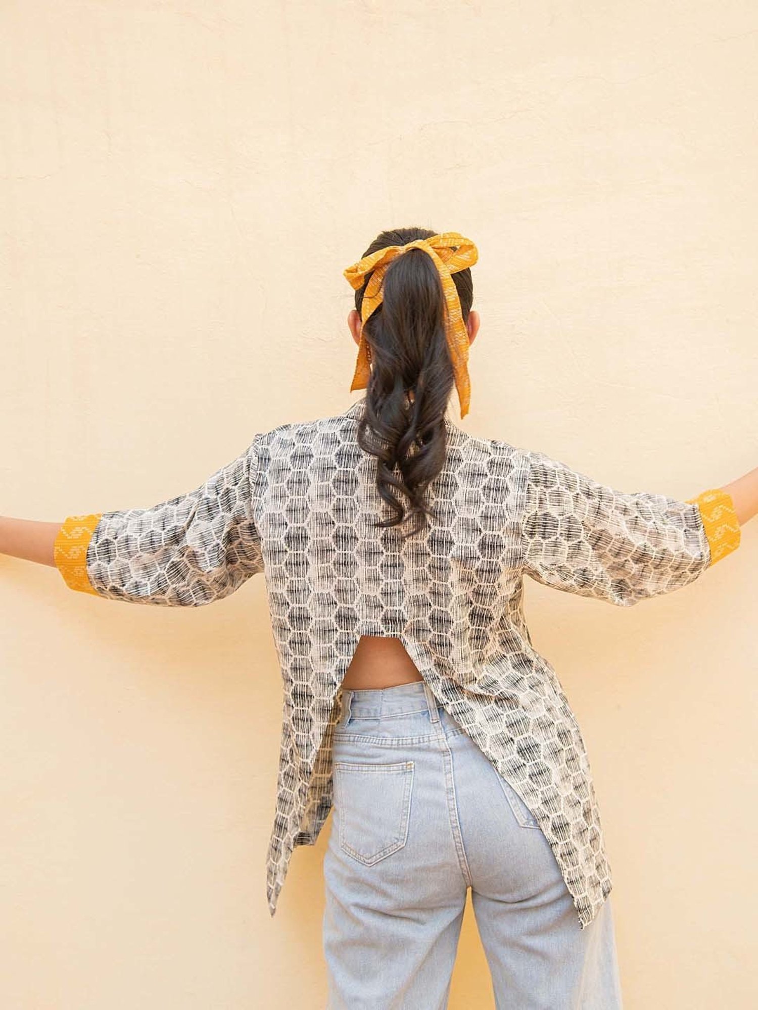 KAORI BY SHREYA AGARWAL Grey Cotton Printed Shirt