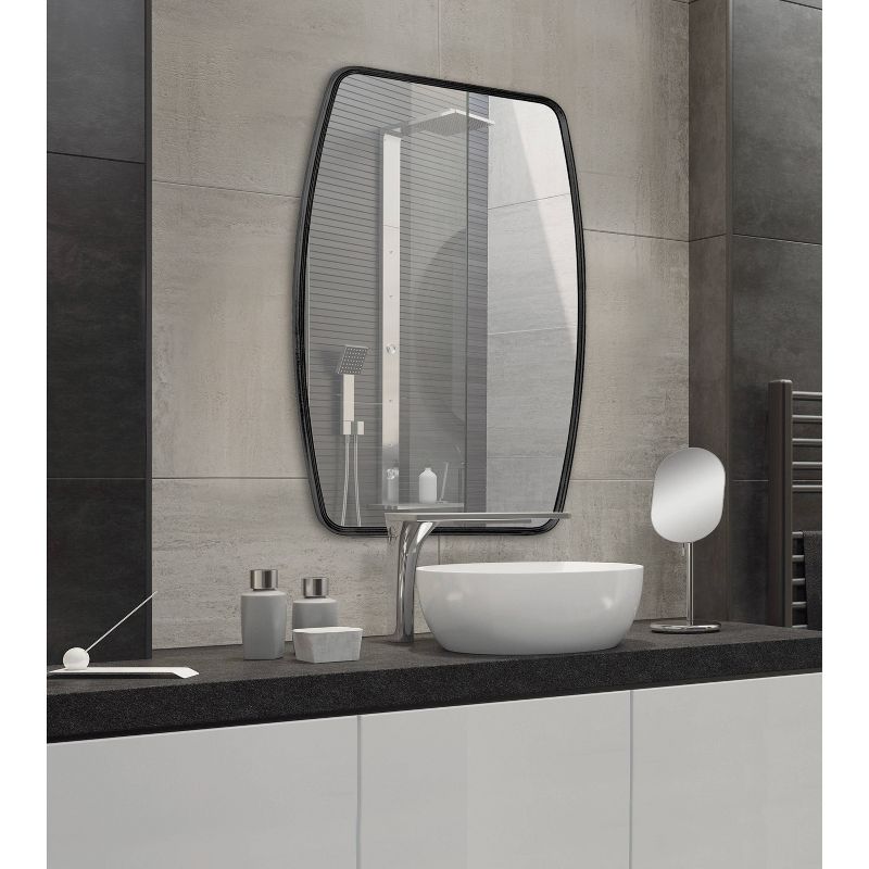 20" x 32" Caskill Irregular Wall Mirror Black - Kate & Laurel All Things Decor
