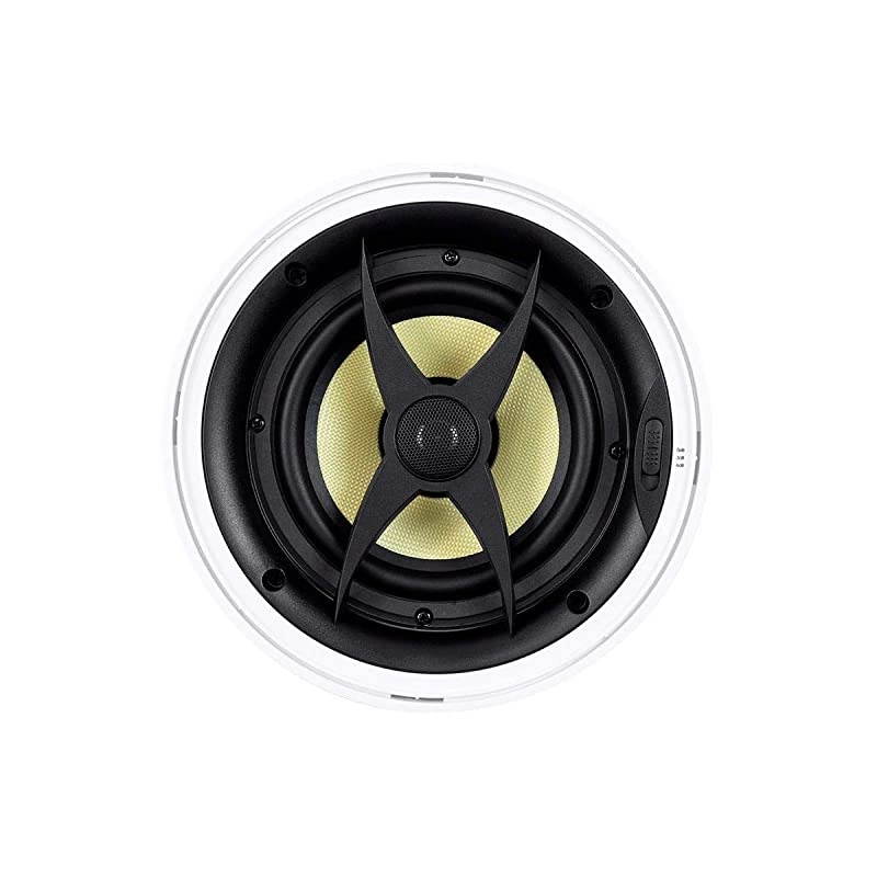 2 Way inCeiling Speakers 65 Inch Pair with Aramid Fiber and Titanium Silk Drivers Caliber Slim Series