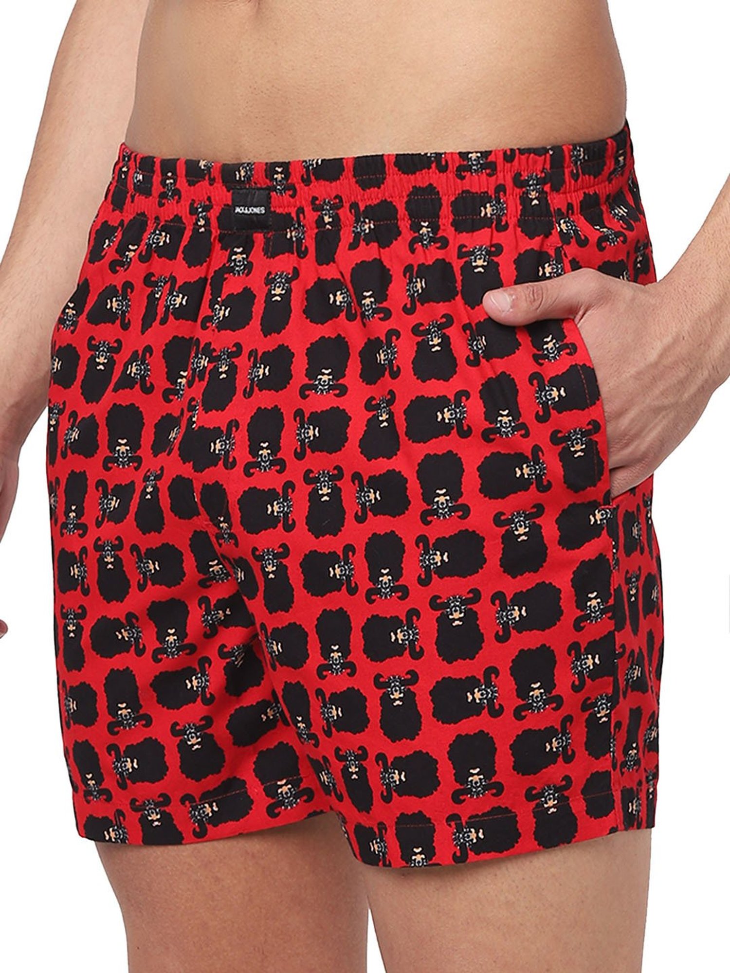 Jack & Jones Red Printed Boxers