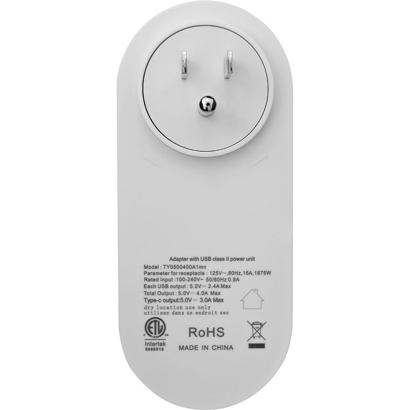 C2G 6-Outlet Surge Suppressor with (3) 1ft Outlet Saver Power Extension Cords - Receptacles: 6 x NEMA 5-15R - 270J