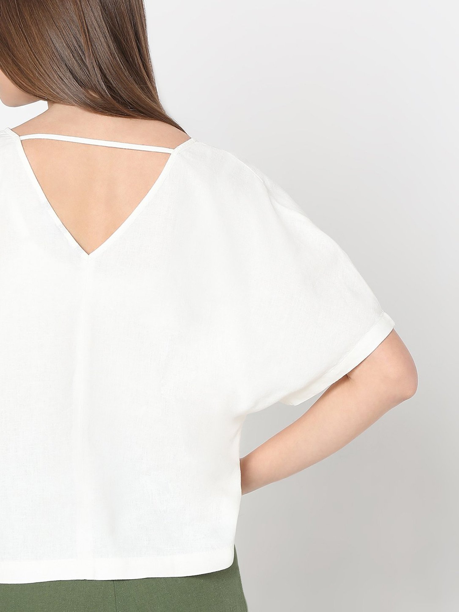 Vero Moda White Regular Fit Top