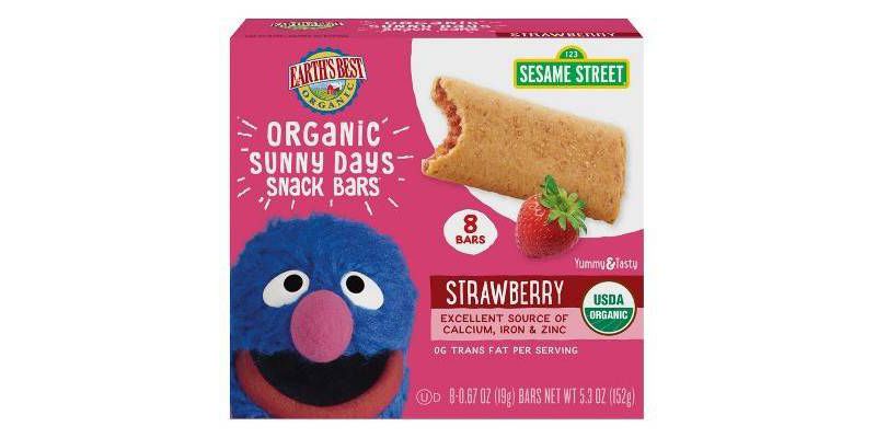 Earth's Best Sesame Street Organic Sunny Days Strawberry Snack Bars - 8ct/0.67oz Each
