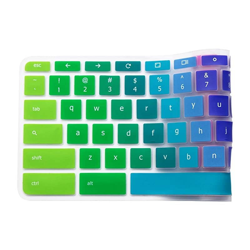 Keyboard Cover Compatible for Acer Chromebook R11 CB3-131, Acer Premium R11 11.6" Convertible 2-in-1 Chromebook, Acer Chromebook R 13 CB5-312T, Acer Chromebook 14, Acer Chromebook 15 (Rainbow