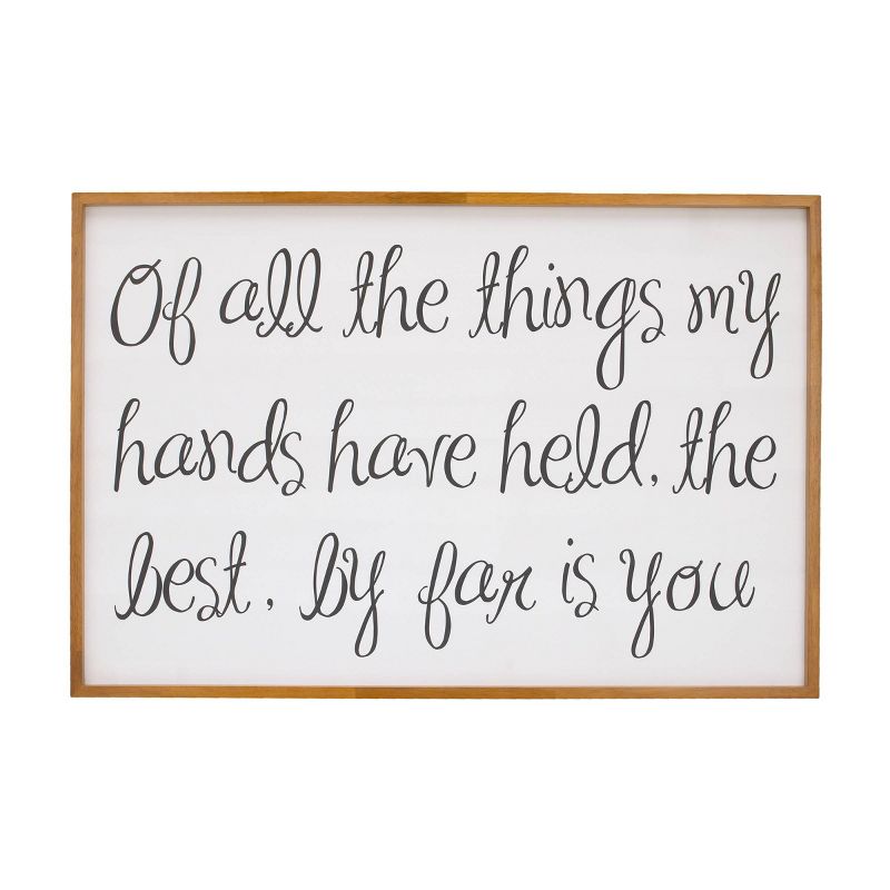 Nojo Of All The Things My Hands Have Held The Best By Far is You Framed Wall Canvases