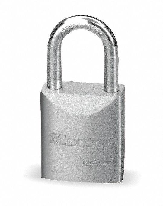 Rekeyed Padlock, H 3/4 In, Boron Alloy, KA